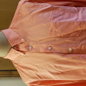 Travelsmith orange lightweight long sleeve shirt